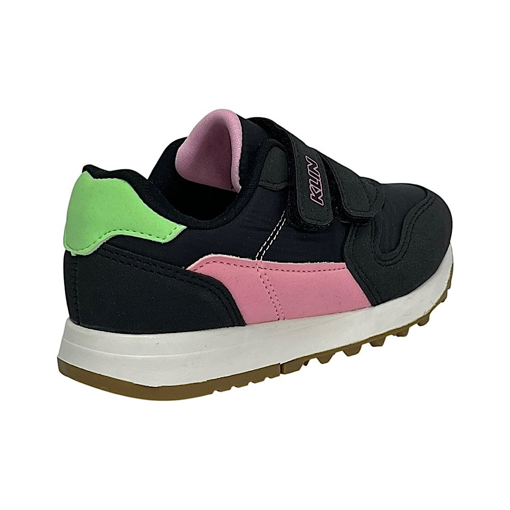 Tênis Klin Walk Mini 216133 Preto/Rosa/Verde Preto/Rosa 5