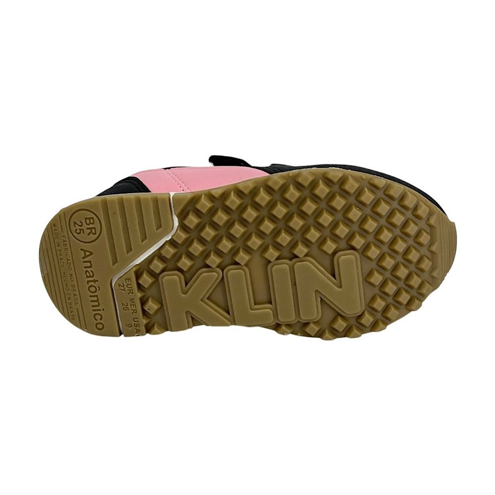 Tênis Klin Walk Mini 216133 Preto/Rosa/Verde Preto/Rosa 6