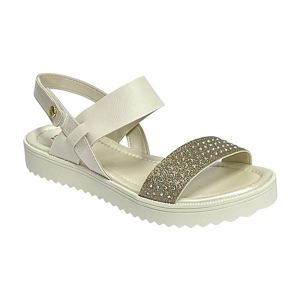 Sandália Klin Papete Lola 420058 Off White Perolizado