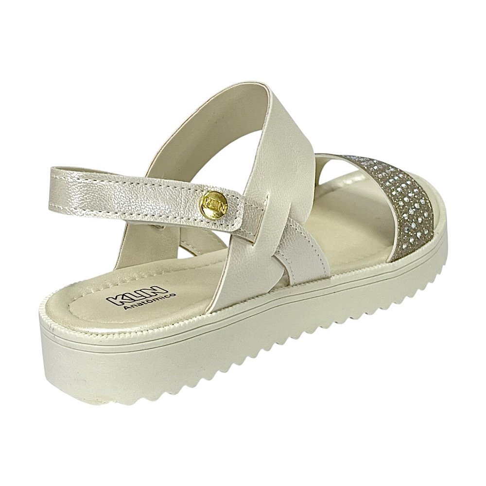 Sandália Klin Papete Lola 420058 Off White Perolizado Off White 5