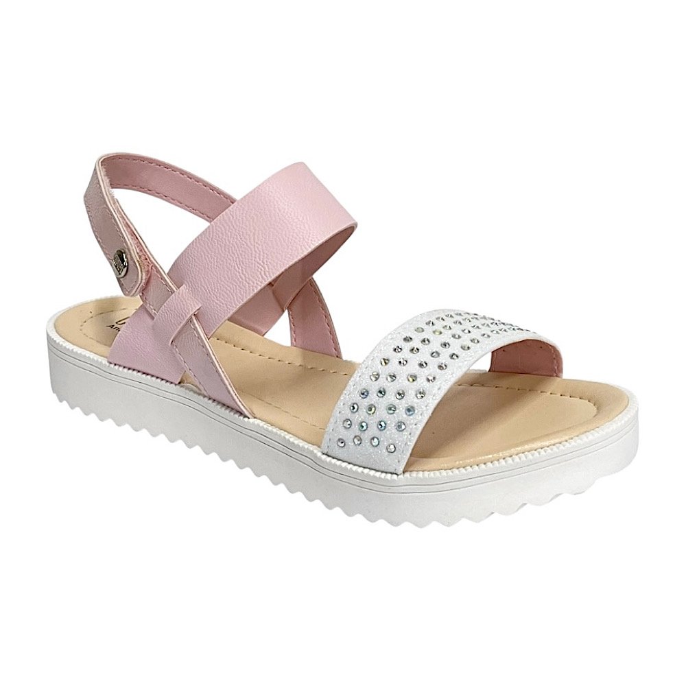 Sandália Klin Papete Lola 420058 Rosa Claro Metalizado
