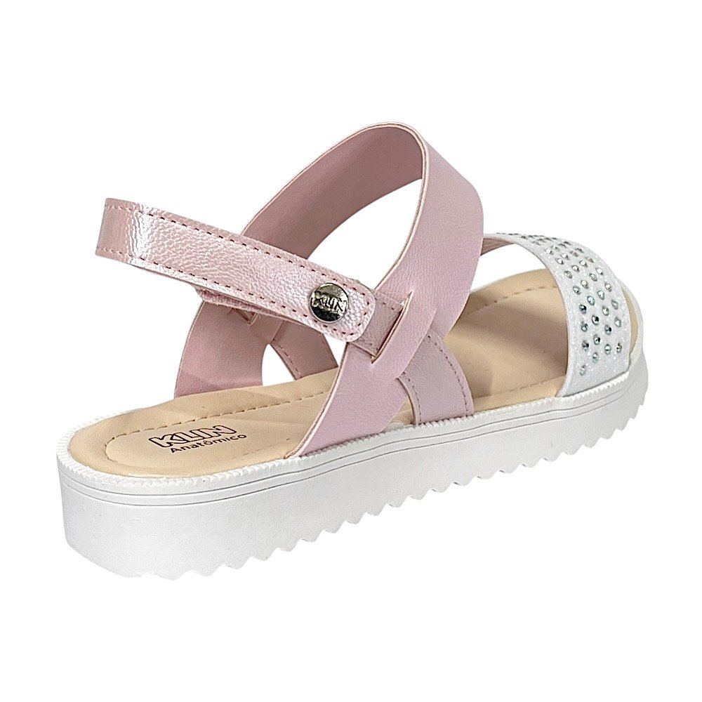 Sandália Klin Papete Lola 420058 Rosa Claro Metalizado Rosa 5