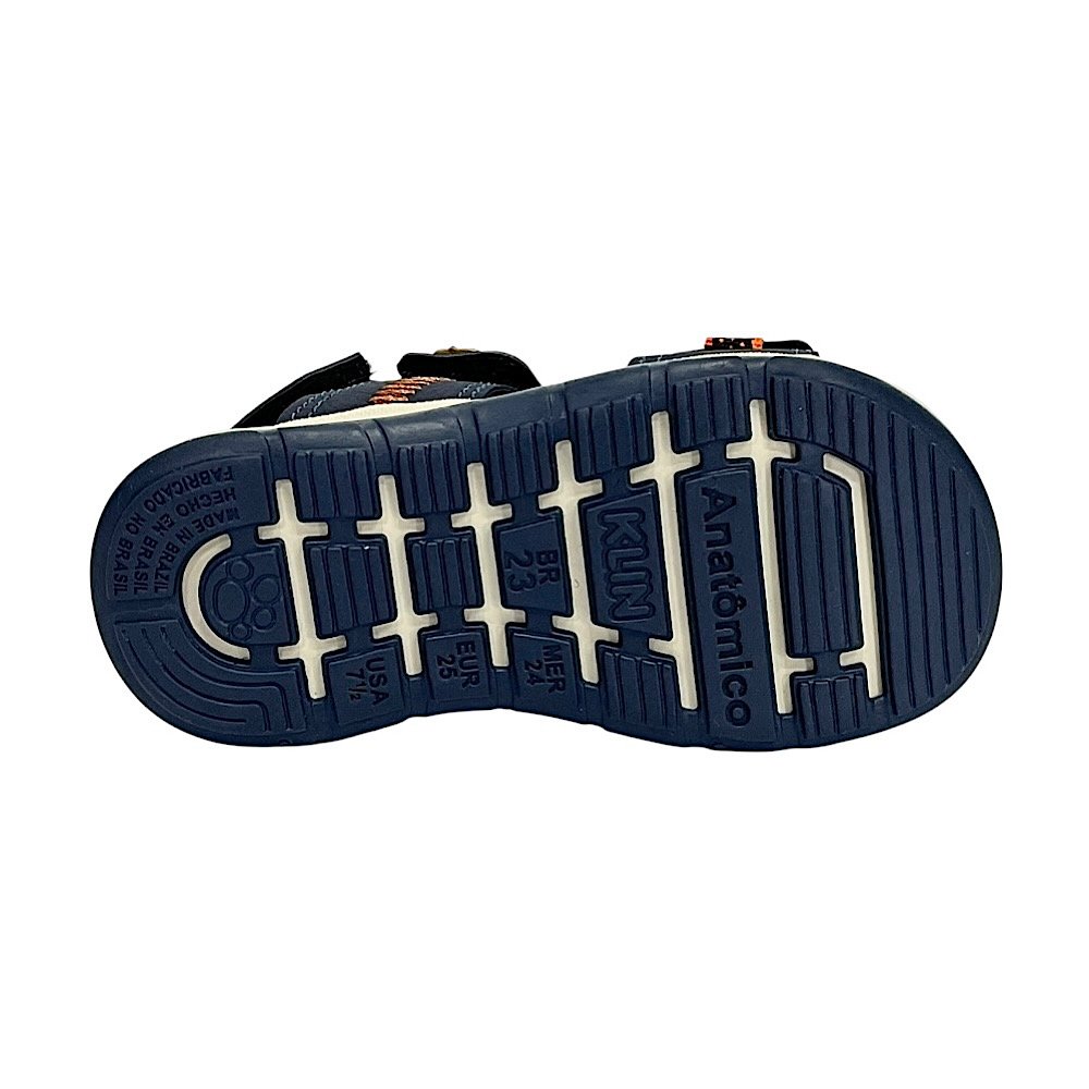 Sandália Klin Papete Line Play 476237 Marinho/Caramelo Azul Marinho/Caramelo 6