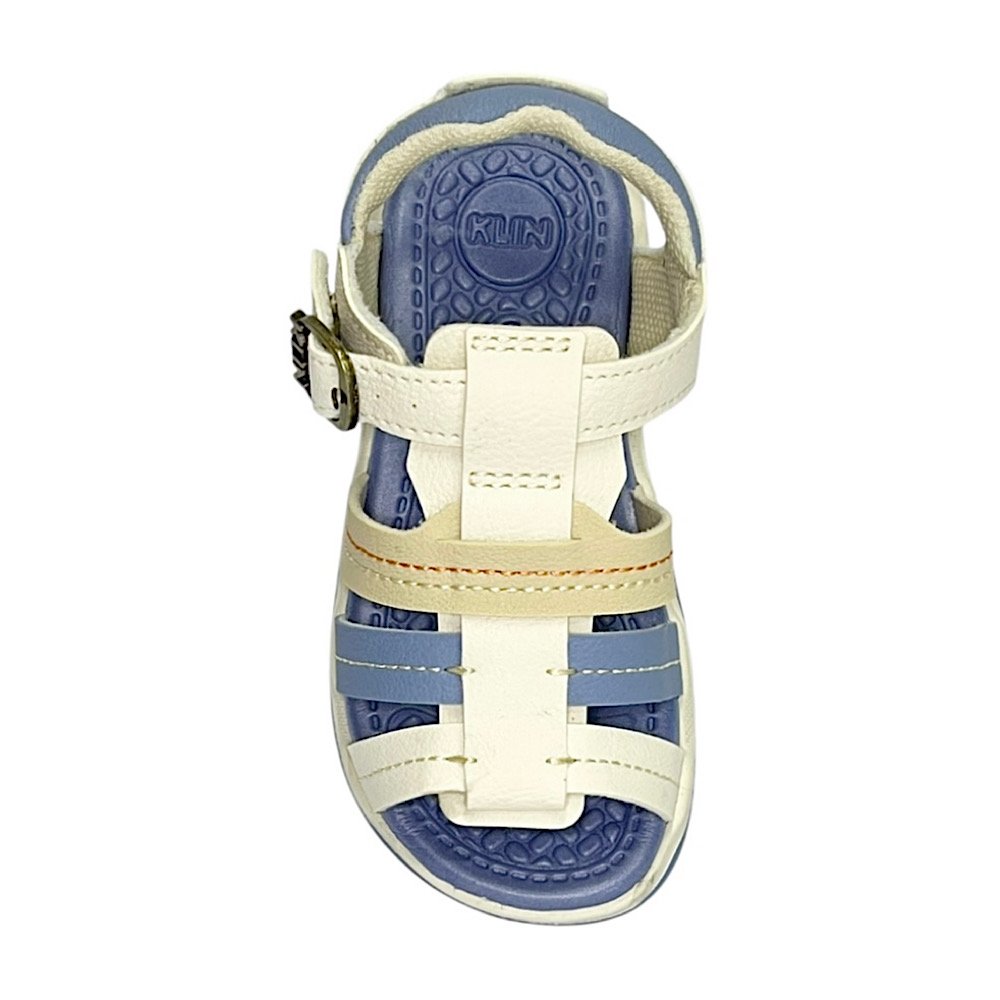 Sandália Klin Papete Line Play 476240 Off White/Azul Oceano   Off White/Azul 4
