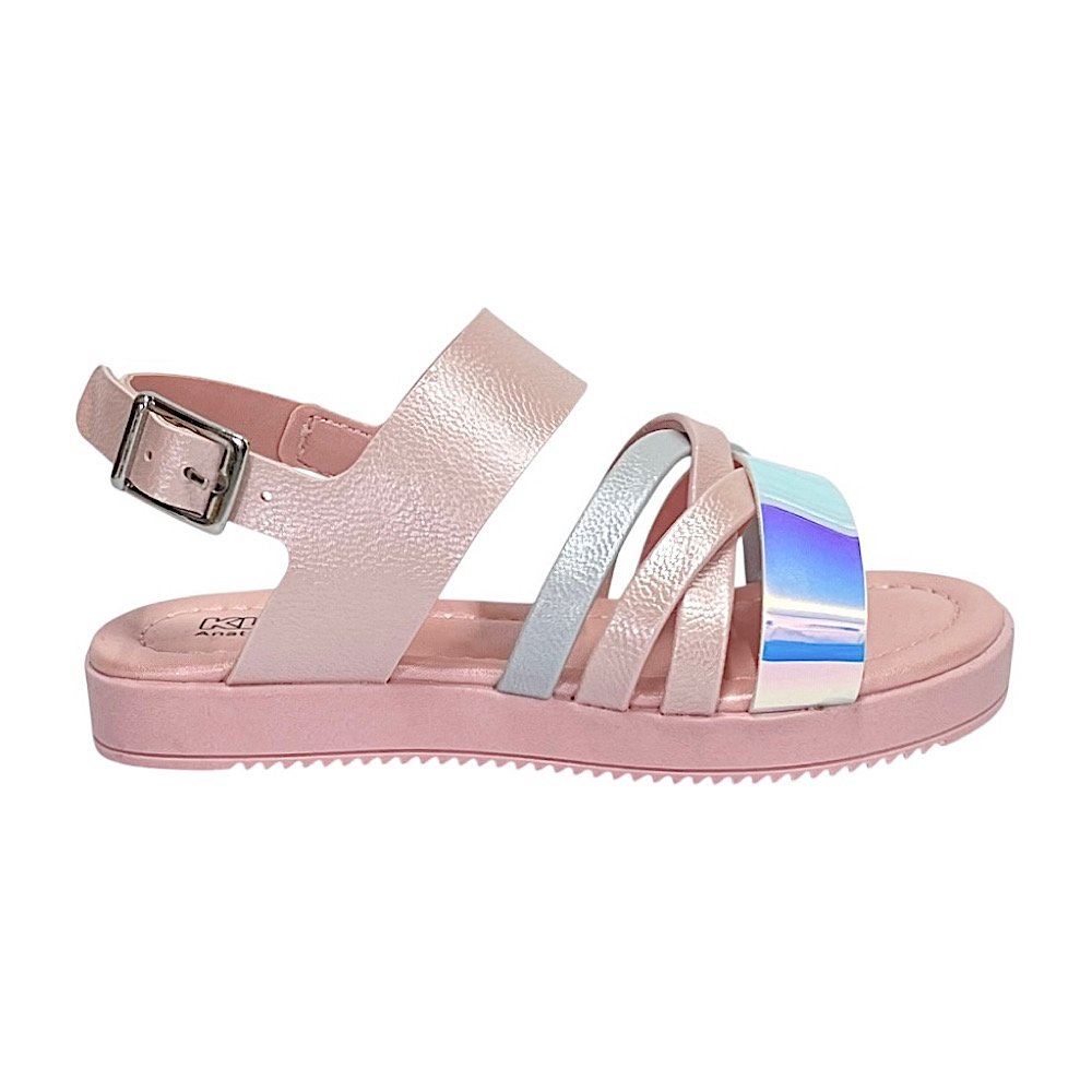 Sandália Klin Lolinha 421053 Rosa Metalizado/Holográfico Rosa 2