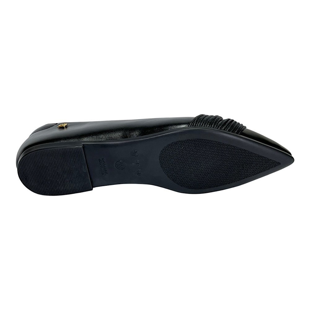 Sapatilha Santinelli Feminina Bico Fino 1600-004 Preto Preto 6