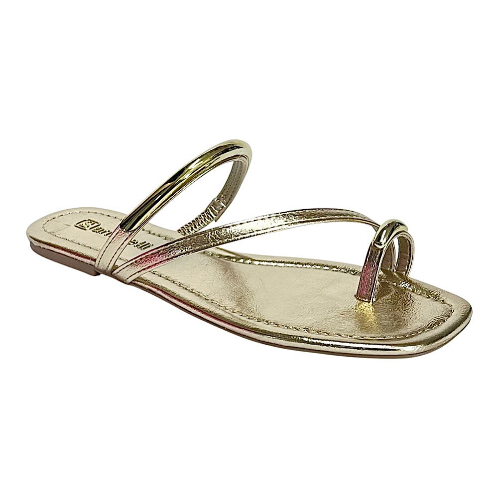 Tamanco Santinelli Flat Dedo Casual 1552-072 Champagne