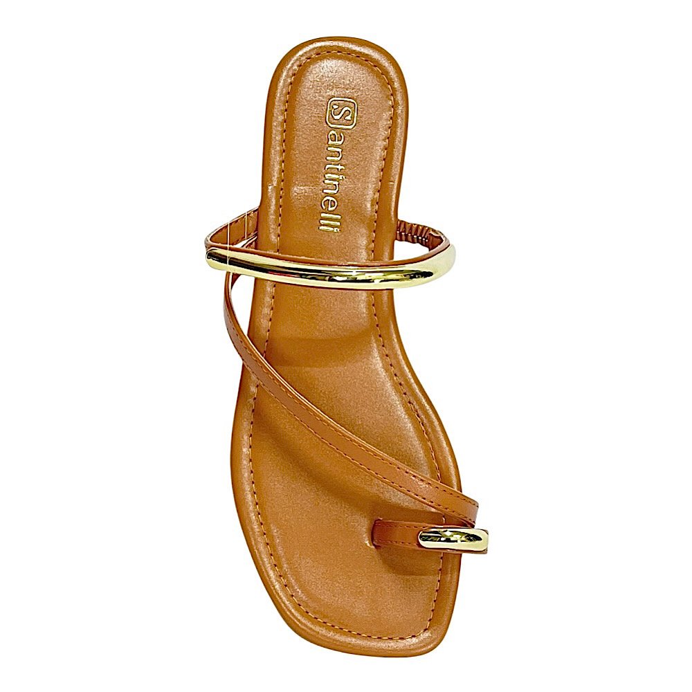 Tamanco Santinelli Flat Dedo Casual 1552-072 Blush Marrom 4