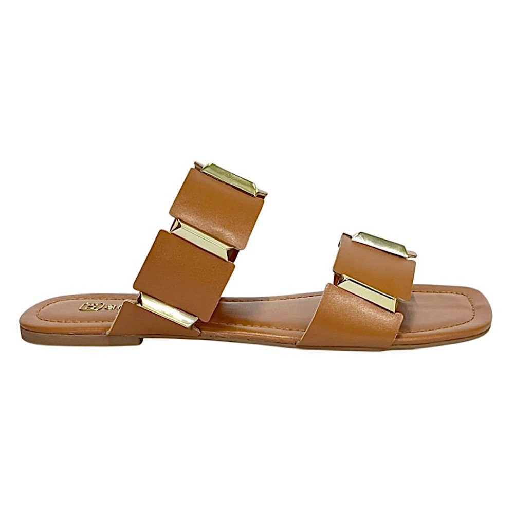 Tamanco Santinelli Flat Casual 1552-039 Blush Marrom 2