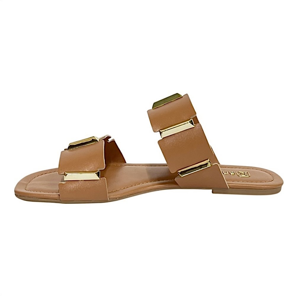 Tamanco Santinelli Flat Casual 1552-039 Blush Marrom 3