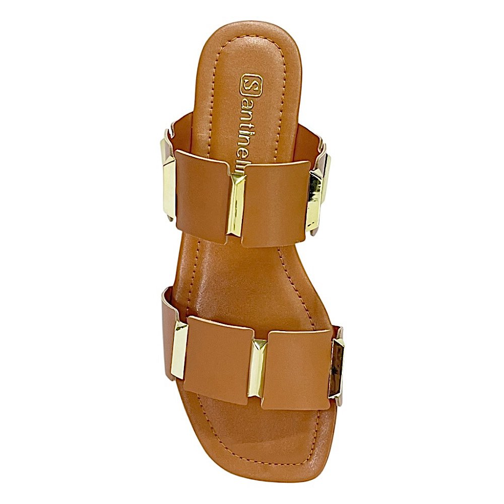 Tamanco Santinelli Flat Casual 1552-039 Blush Marrom 4