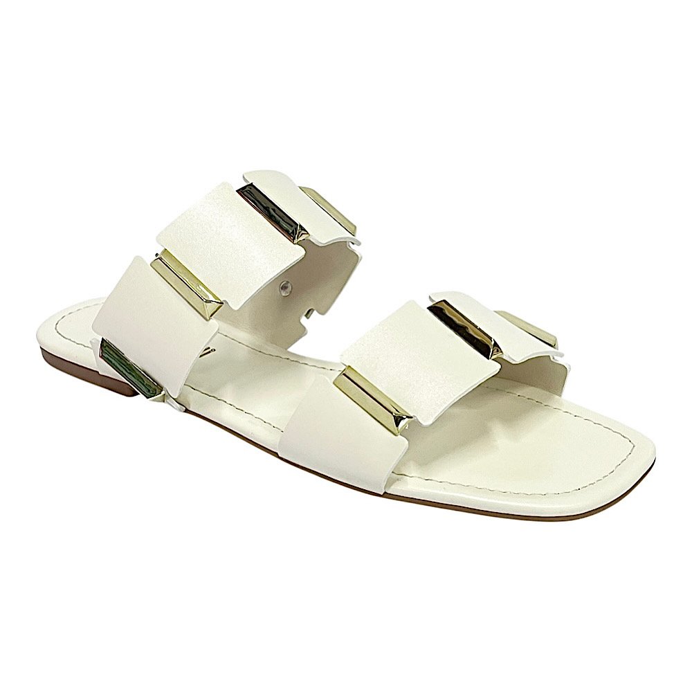 Tamanco Santinelli Flat Casual 1552-039 Marfim