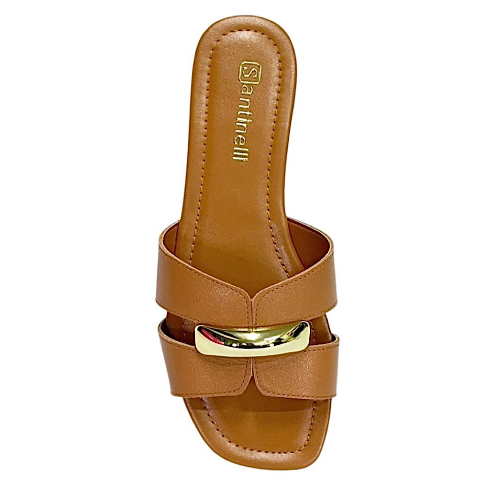 Tamanco Santinelli Flat Couro 1552-085 Blush Marrom 4