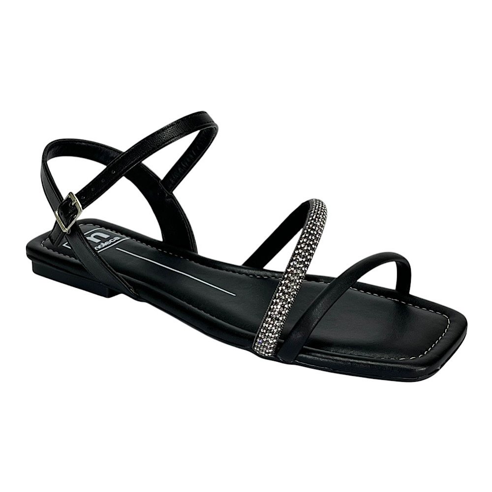 Sandália Moleca Rasteira Feminina 5462.138 Preto