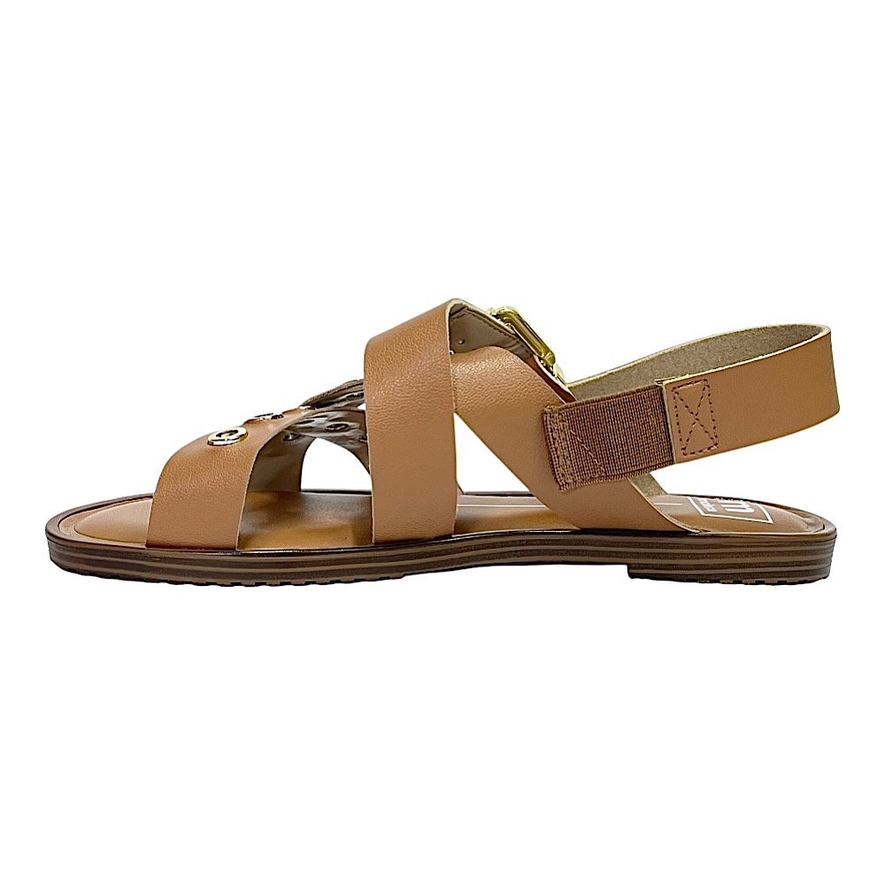 Sandália Moleca Casual Flat 5555.203 Camel Camel 3