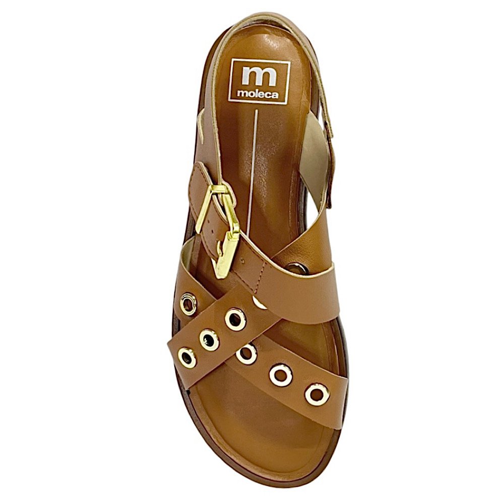 Sandália Moleca Casual Flat 5555.203 Camel Camel 4