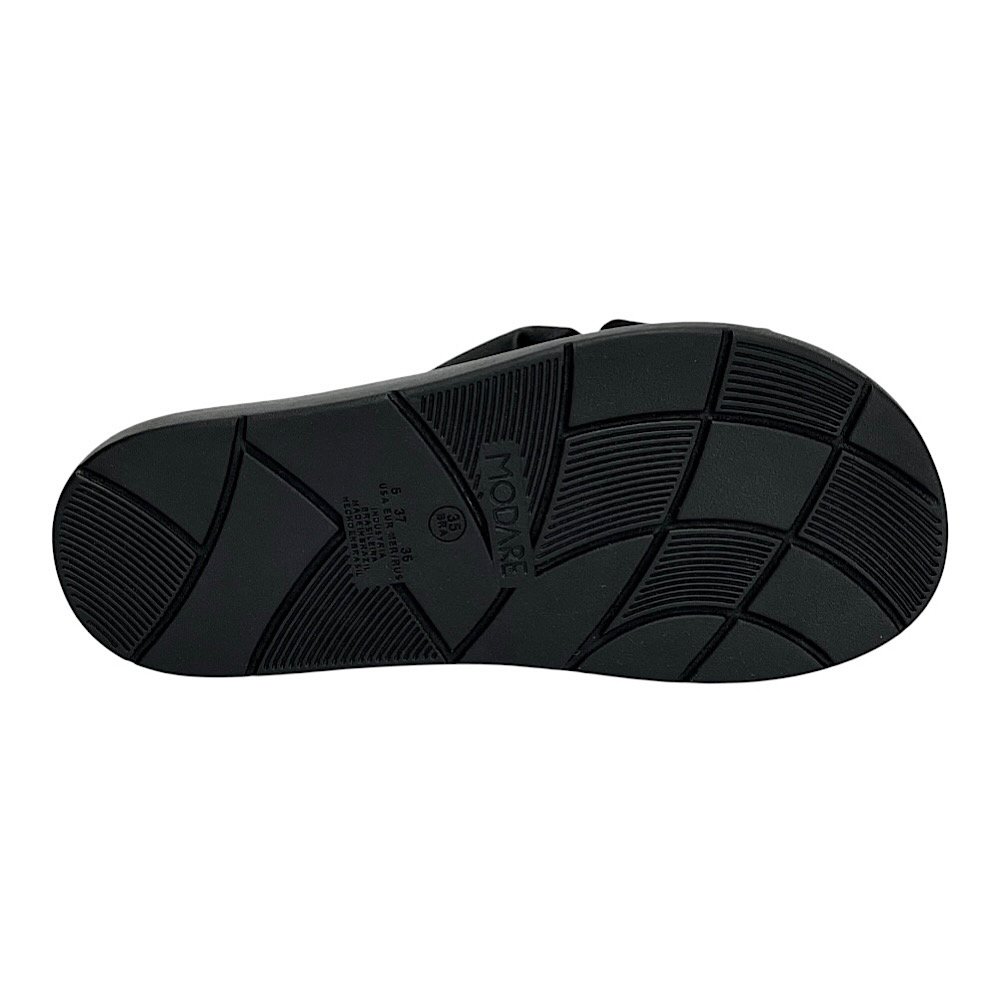 Tamanco Flat Modare Ultra Soft 7208.101 Nobuck Preto Preto 5