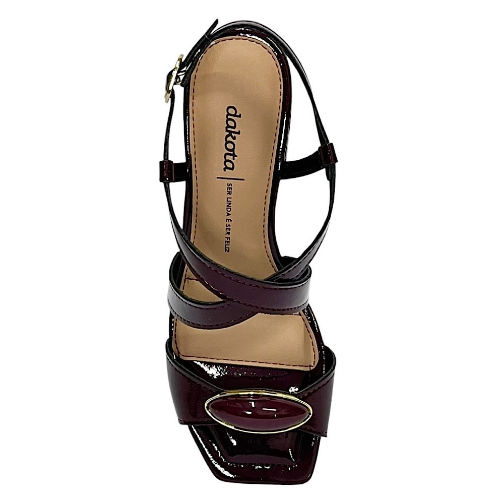 Sandália Dakota Salto Bloco y9753 Cherry Bordô Bordô 4