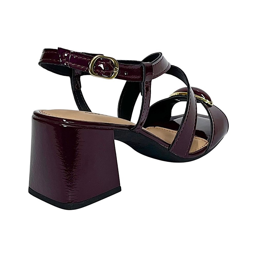 Sandália Dakota Salto Bloco y9753 Cherry Bordô Bordô 5