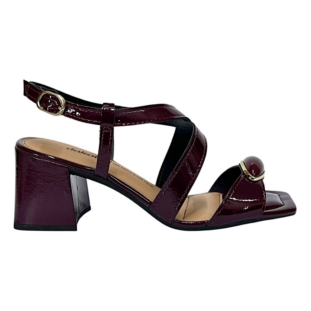 Sandália Dakota Salto Bloco y9753 Cherry Bordô Bordô 2