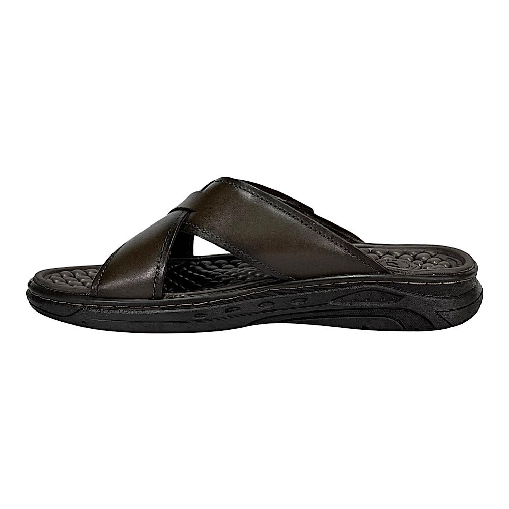 Chinelo Pegada Curly Masculino Couro 134552 Marrom Cravo Cravo 3