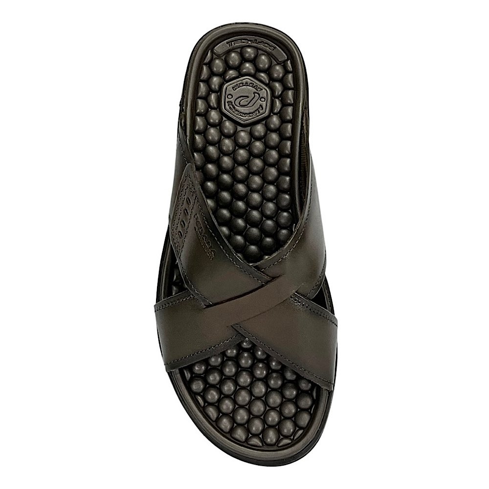 Chinelo Pegada Curly Masculino Couro 134552 Marrom Cravo Cravo 4