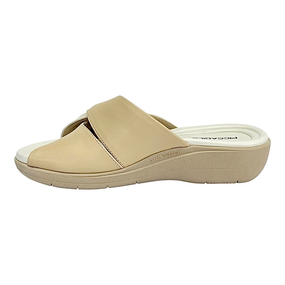 Tamanco Piccadilly Fascite Anabela 239023 Brule/Off White Brule 3