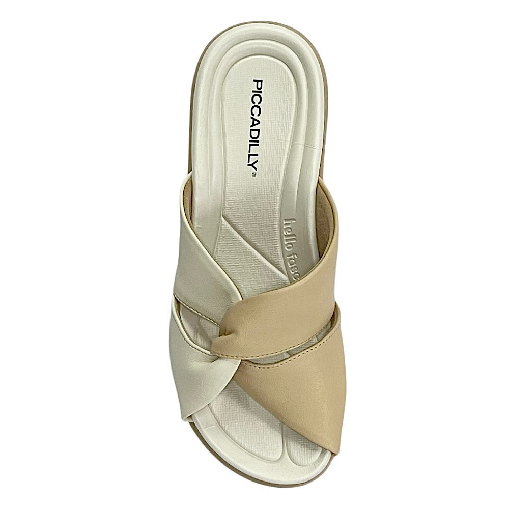 Tamanco Piccadilly Fascite Anabela 239023 Brule/Off White Brule 4