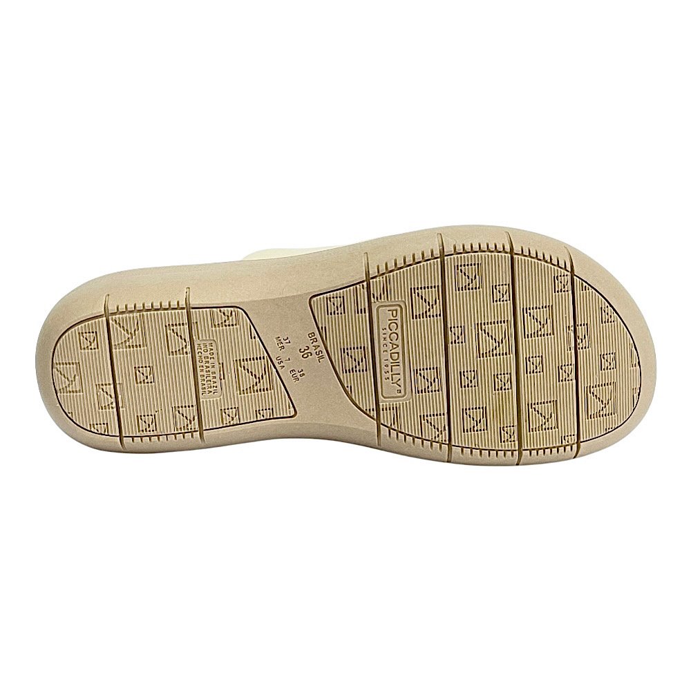 Tamanco Piccadilly Fascite Anabela 239023 Brule/Off White Brule 6