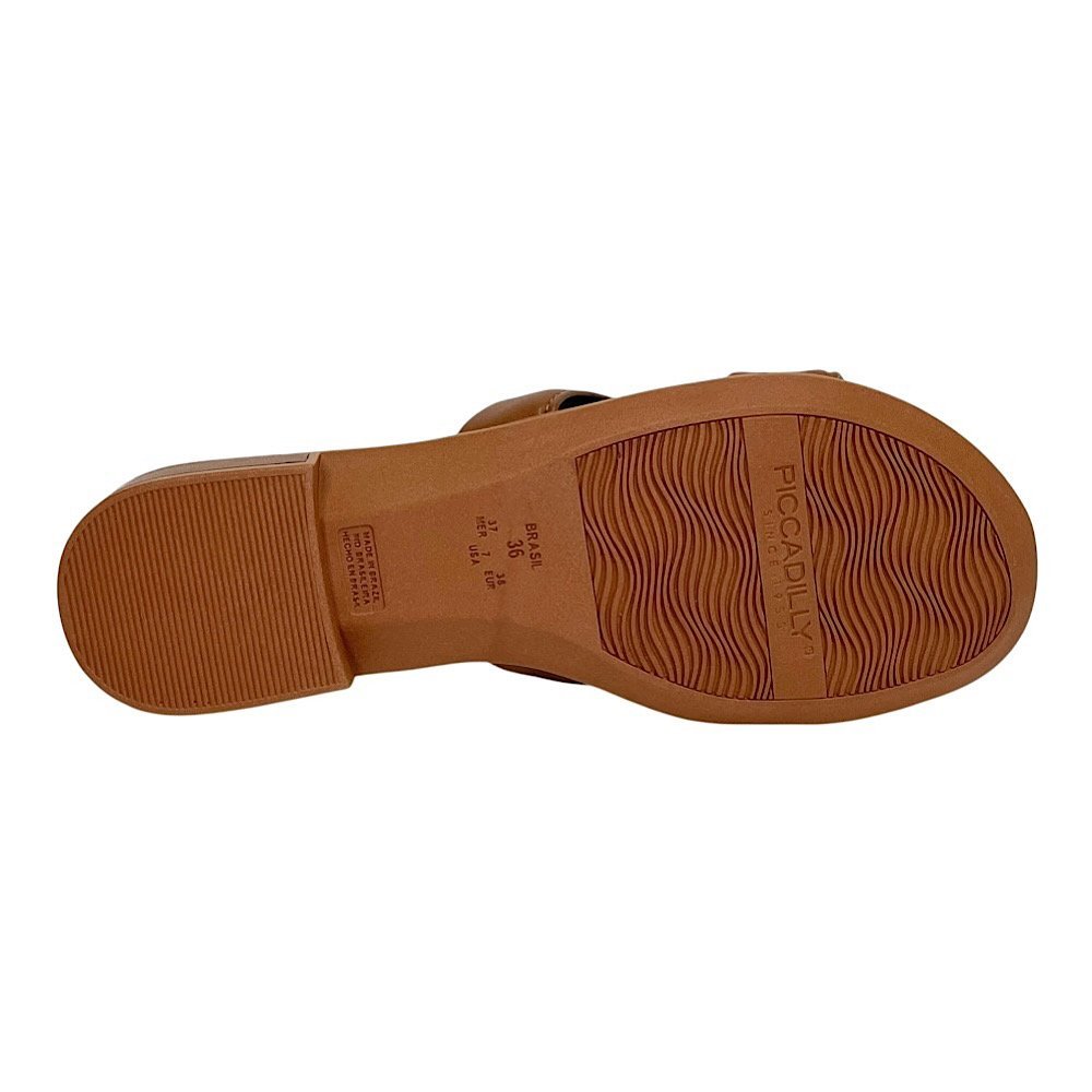 Tamanco Piccadilly Taila Salto Baixo 590067 Ocre Marrom 5
