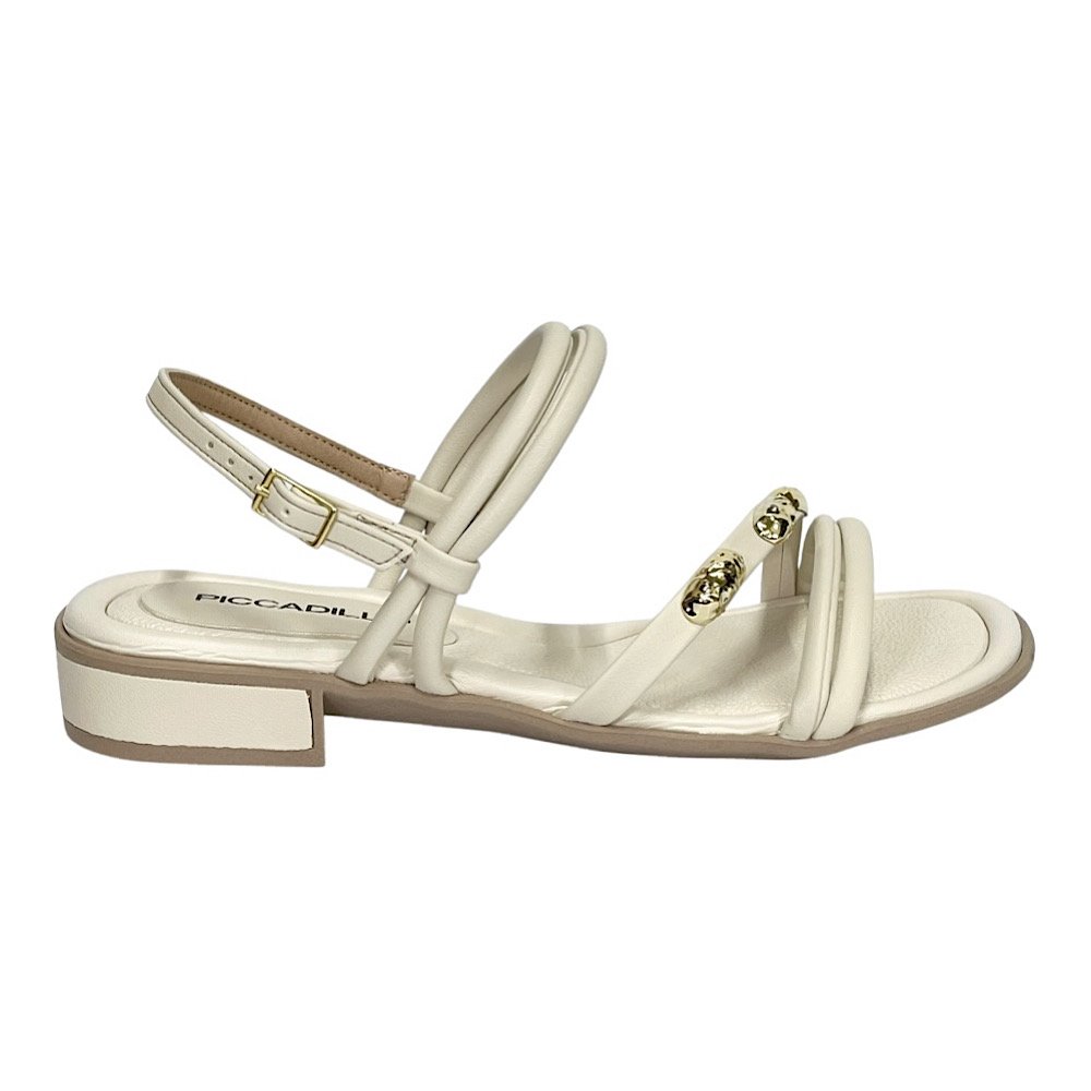 Sandália Piccadilly Taila Salto Baixo 590071 Off White Off White 2
