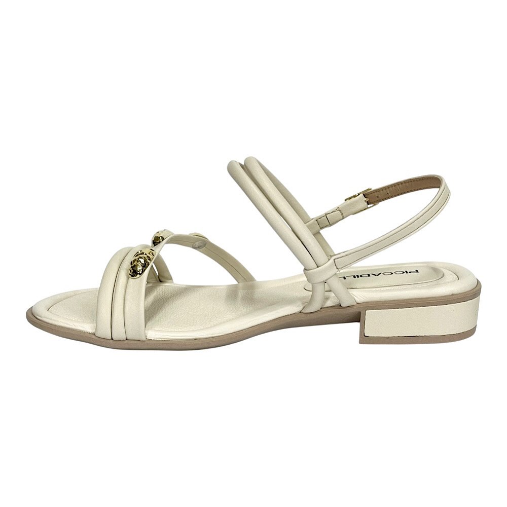 Sandália Piccadilly Taila Salto Baixo 590071 Off White Off White 3