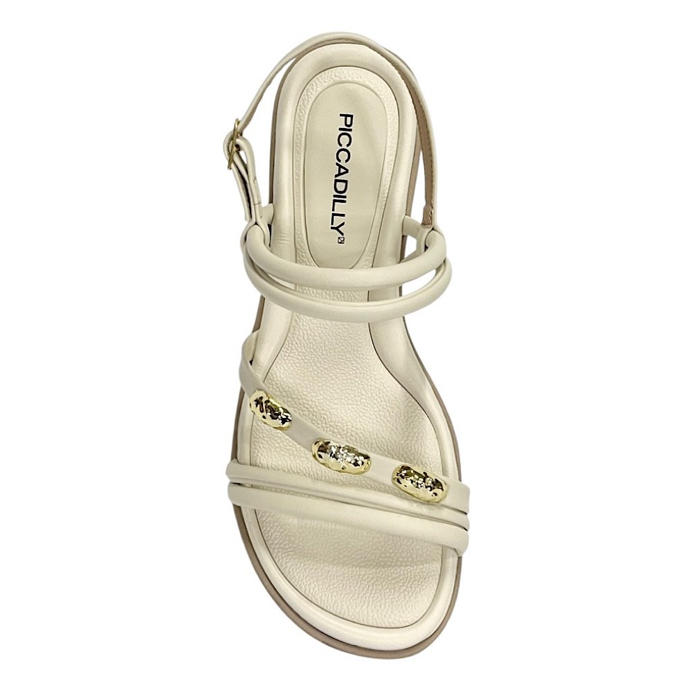 Sandália Piccadilly Taila Salto Baixo 590071 Off White Off White 4