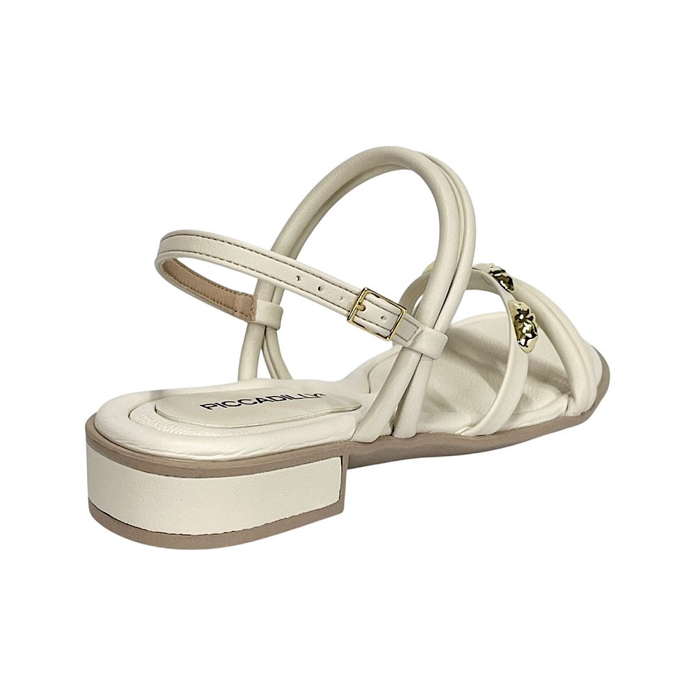Sandália Piccadilly Taila Salto Baixo 590071 Off White Off White 5