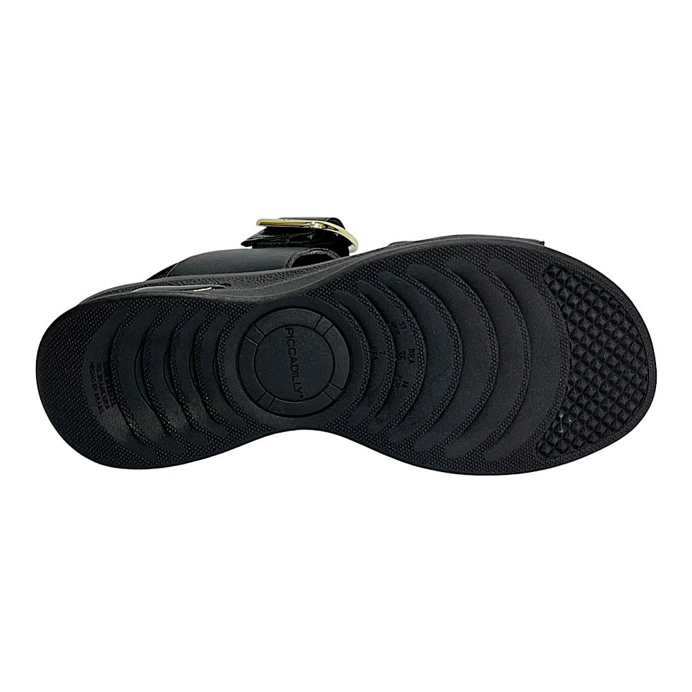 Sandália Piccadilly Soft Step Anabela 599003 Preto Preto 6