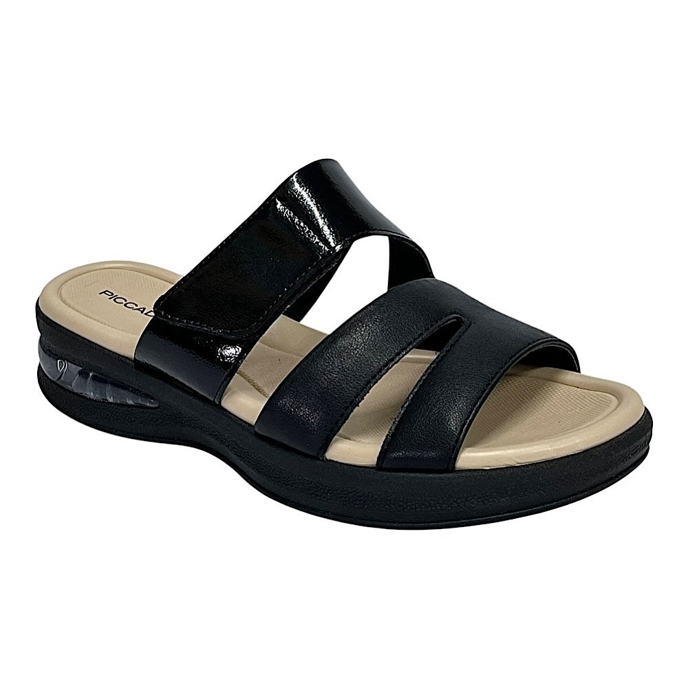 Tamanco Piccadilly Soft Step Anabela 599004 Preto