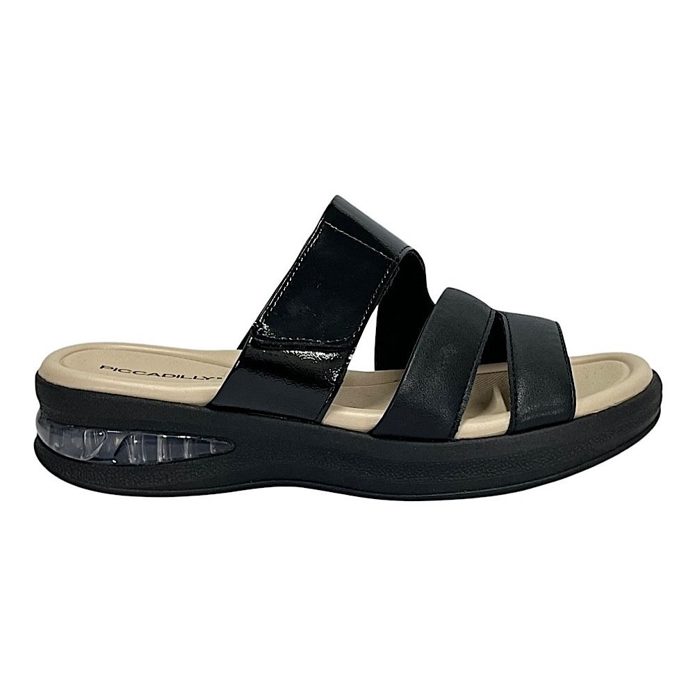 Tamanco Piccadilly Soft Step Anabela 599004 Preto Preto 2