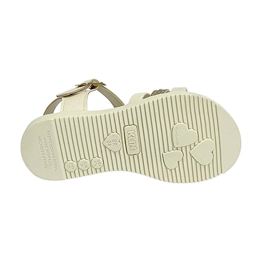 Sandália Klin Lolinha 421055 Off White Perolizado Branco 6