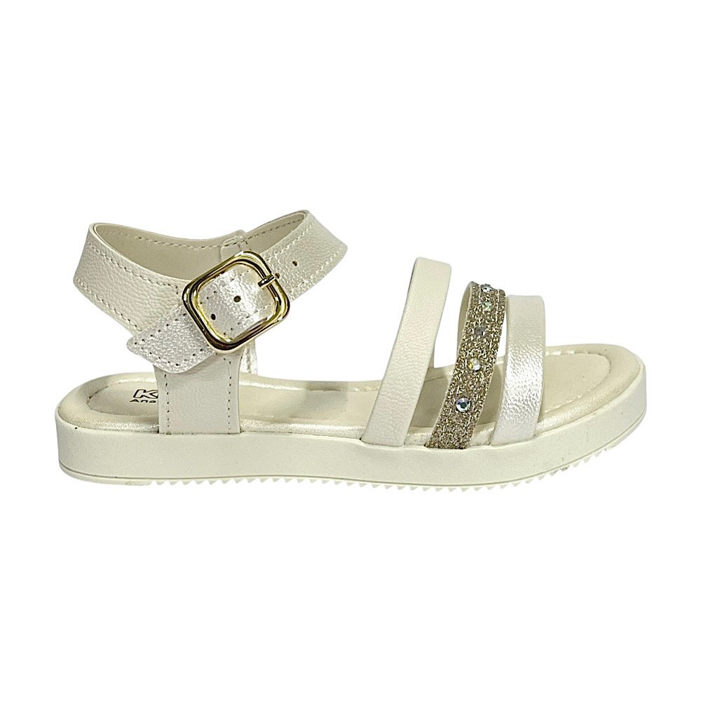 Sandália Klin Lolinha 421055 Off White Perolizado Branco 2