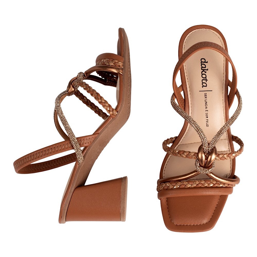 Sandália Dakota Salto Bloco Y9761 Mascavo Marrom 4