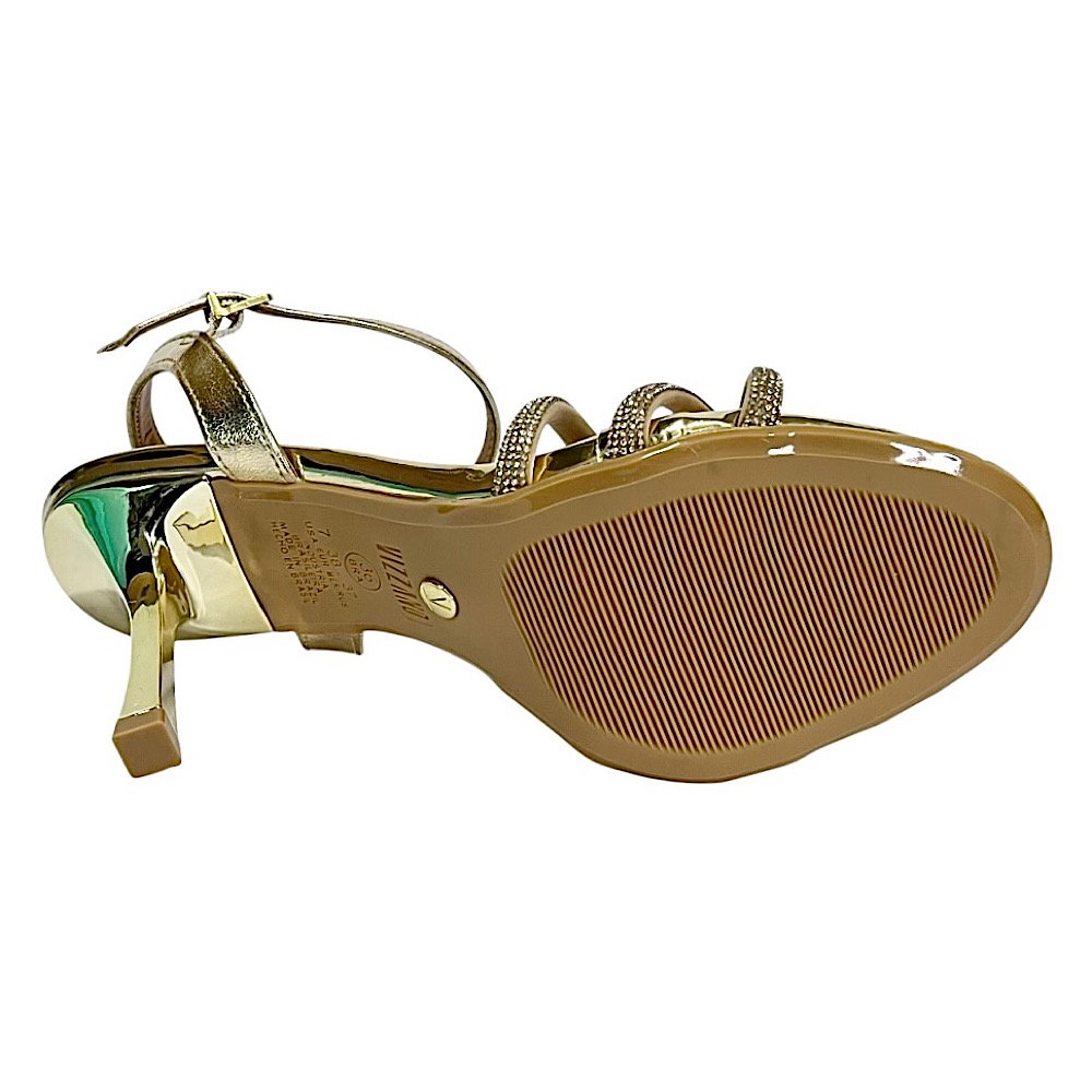 Sandália Vizzano Strass Salto Fino 6552.203 Dourado Dourado 6