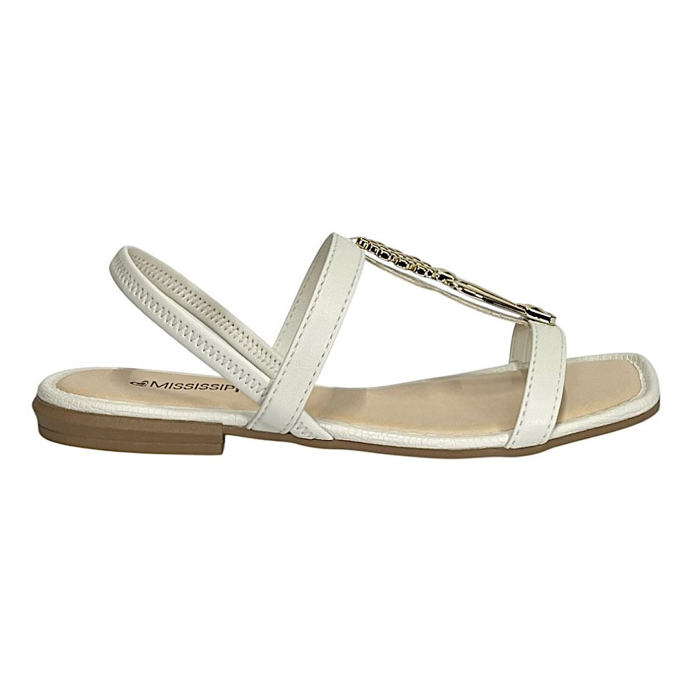 Sandália Mississipi Rasteira MF311 Gelo Branco 2