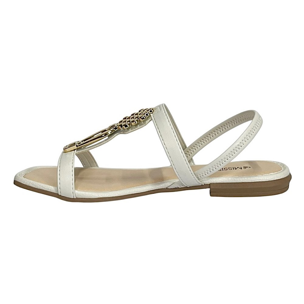 Sandália Mississipi Rasteira MF311 Gelo Branco 3