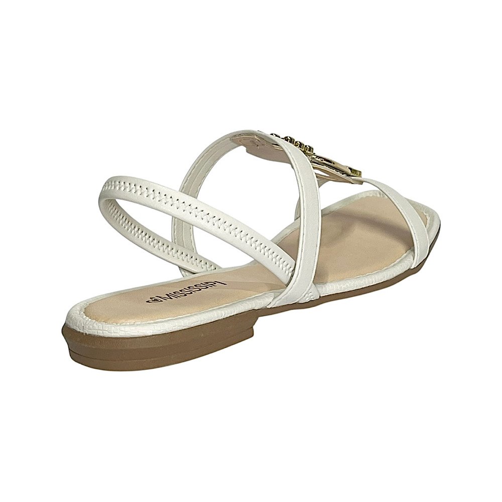 Sandália Mississipi Rasteira MF311 Gelo Branco 5