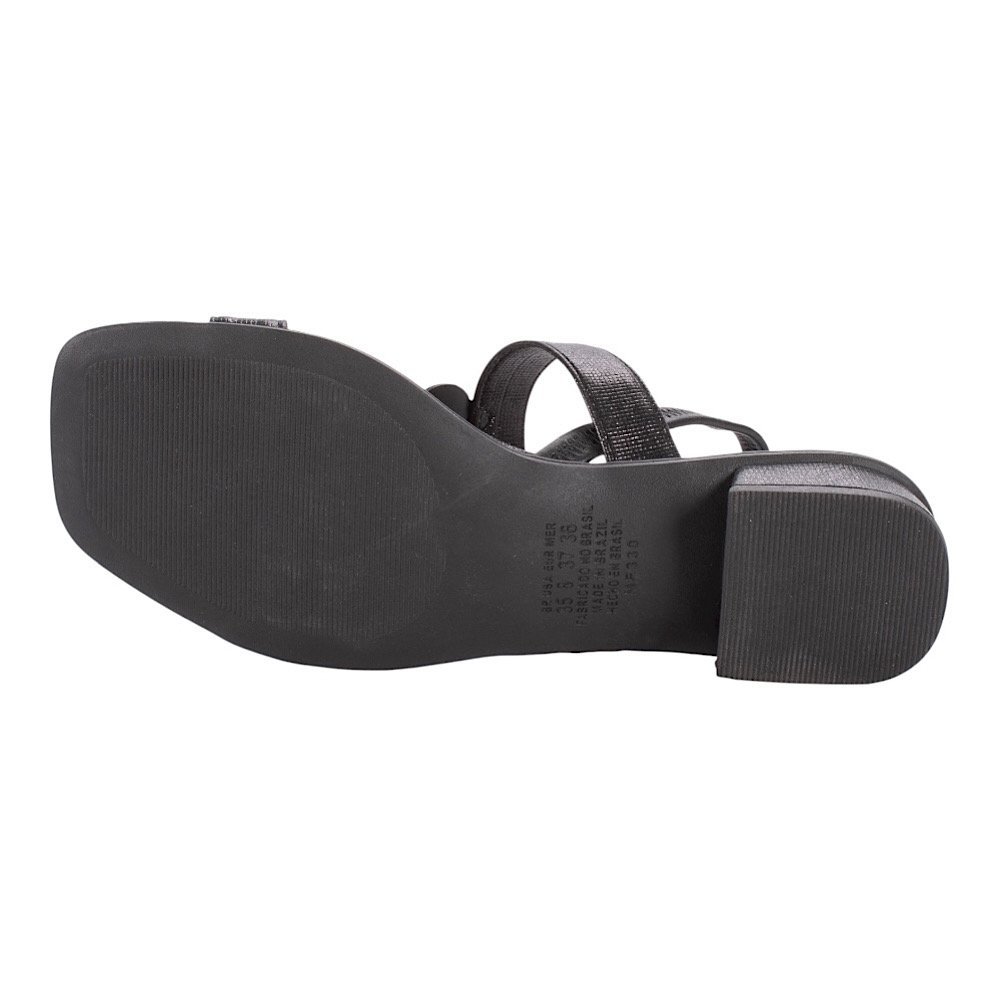 Sandália Mississipi Salto Bloco Baixo MF893 Preto Preto 5