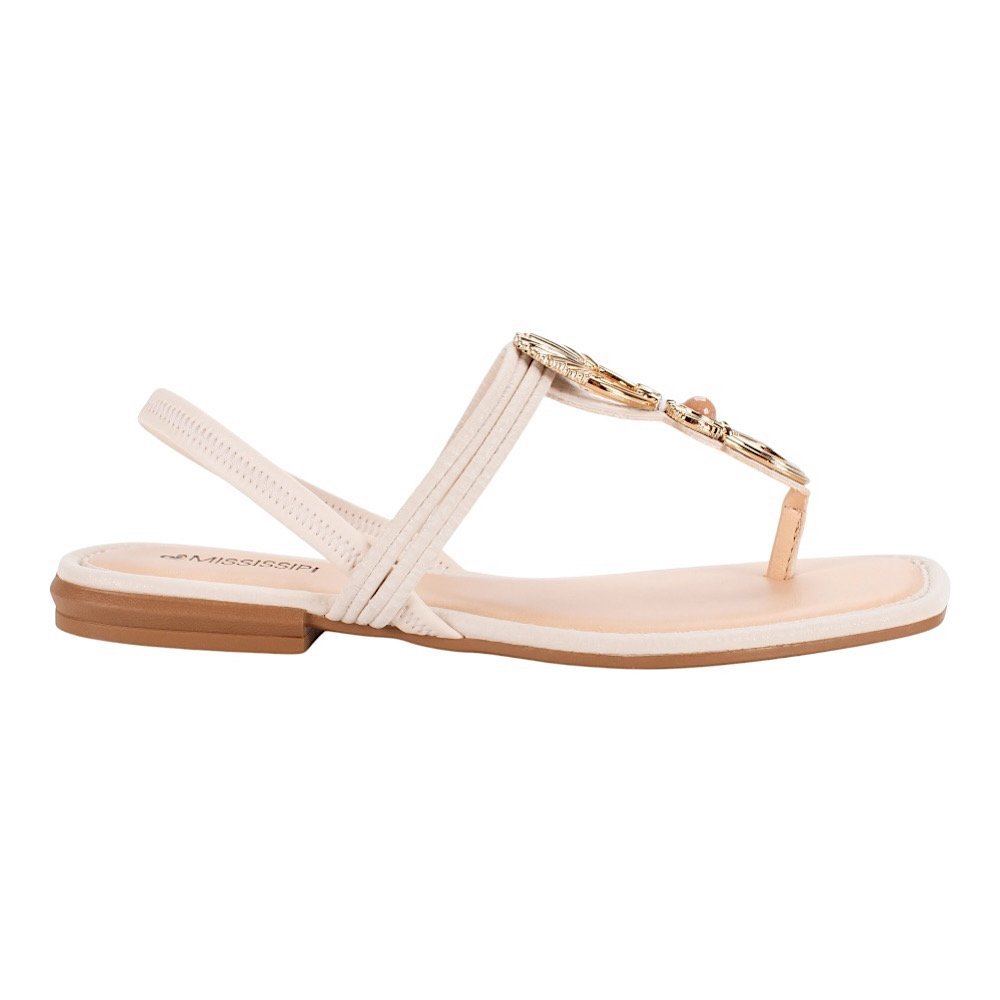 Sandália Mississipi Rasteira MF012 Latte Branco 2