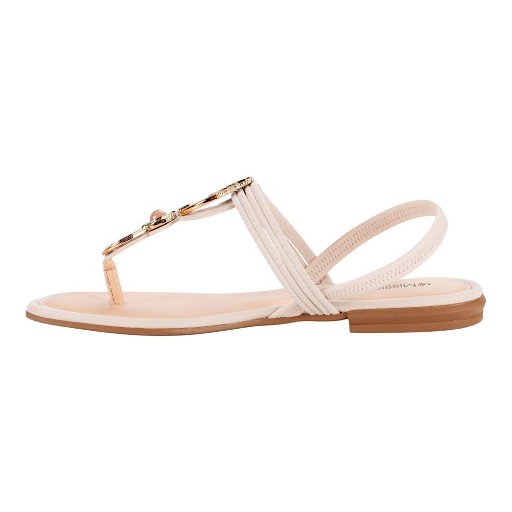 Sandália Mississipi Rasteira MF012 Latte Branco 3