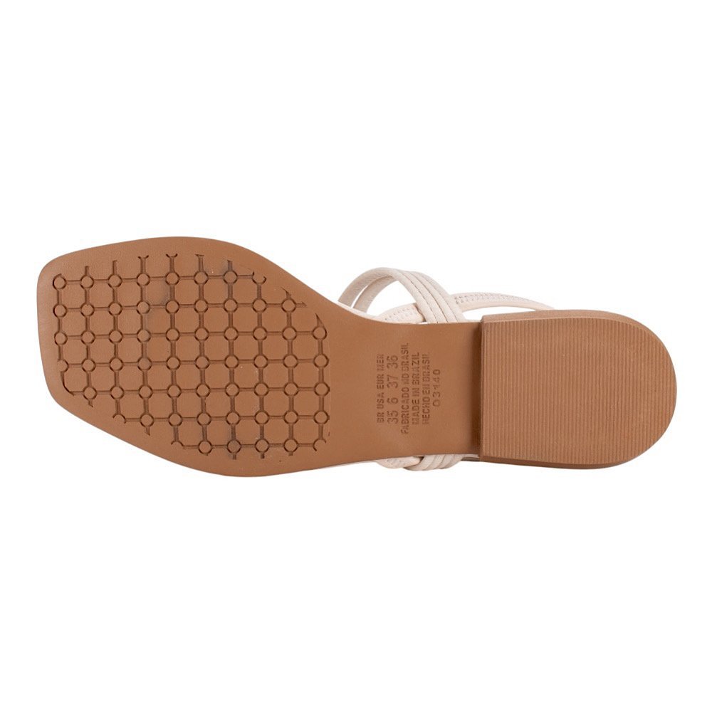 Sandália Mississipi Rasteira MF012 Latte Branco 5