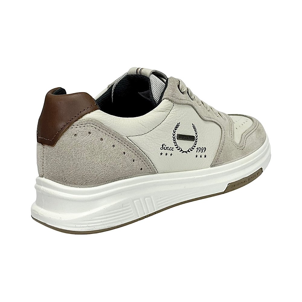 Tênis Pegada Trace Masculino Couro 112304 Branco Milk  Bege 5