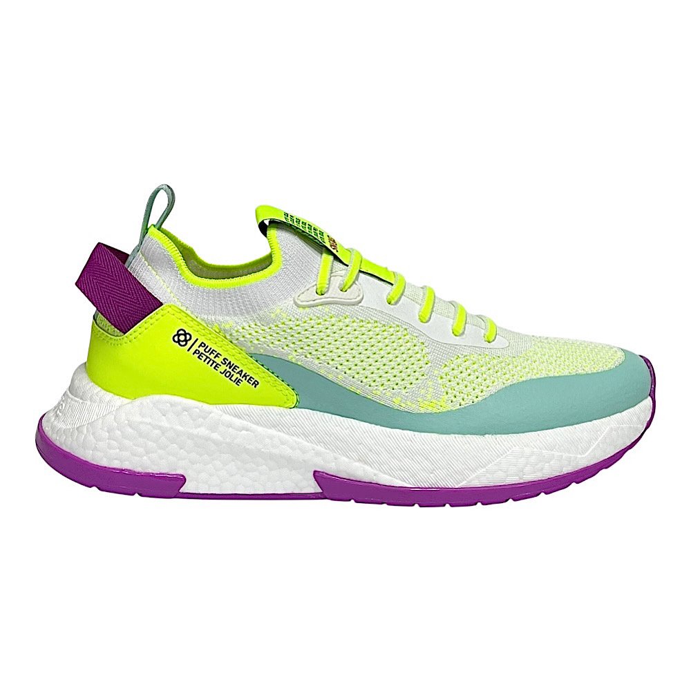 Tênis Petite Jolie Puff Sneaker PJ7130II Branco/Azul/Amarelo